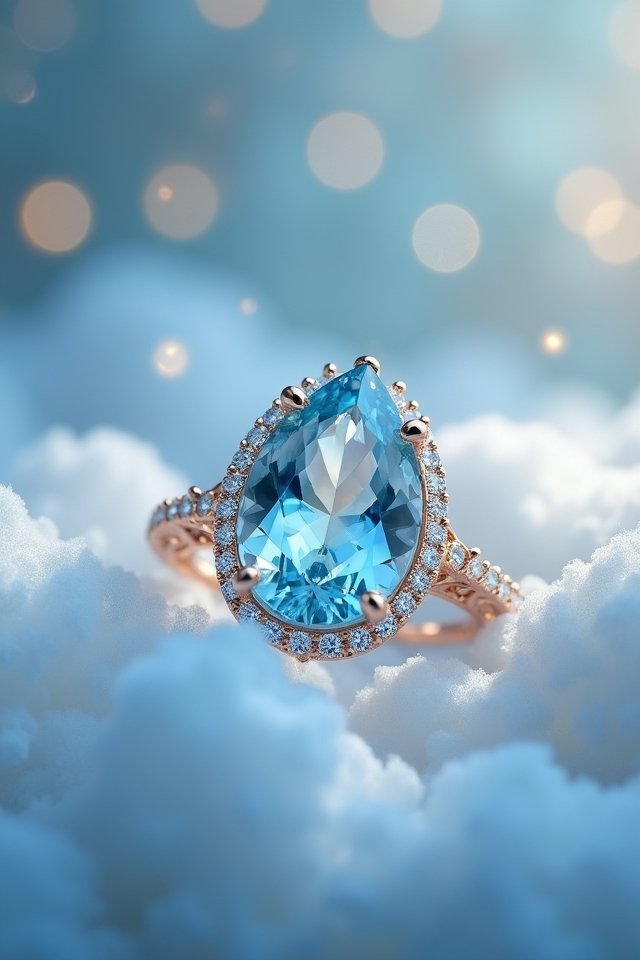 aquamarine ocean inspired elegance