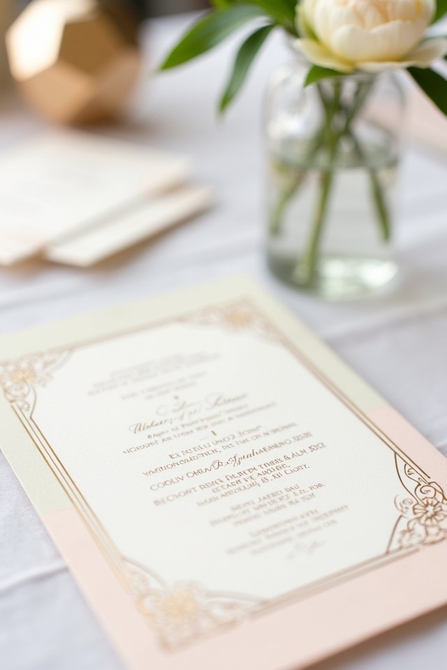 art deco invitation elegance