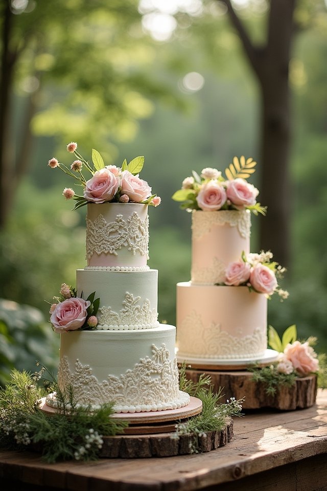 artistic macrame lace cakes