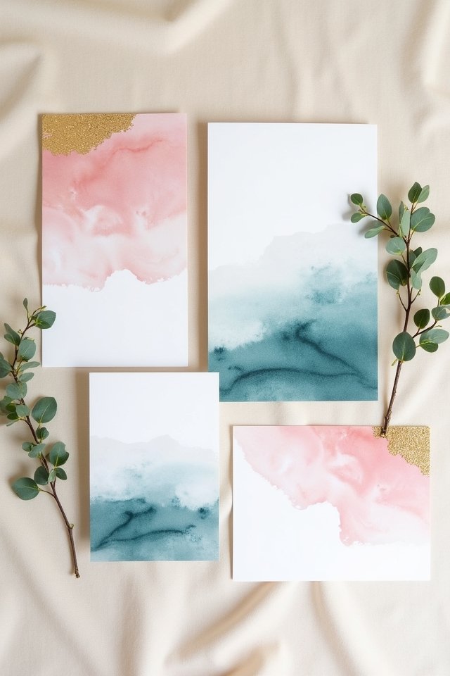 artistic watercolor invitation designs