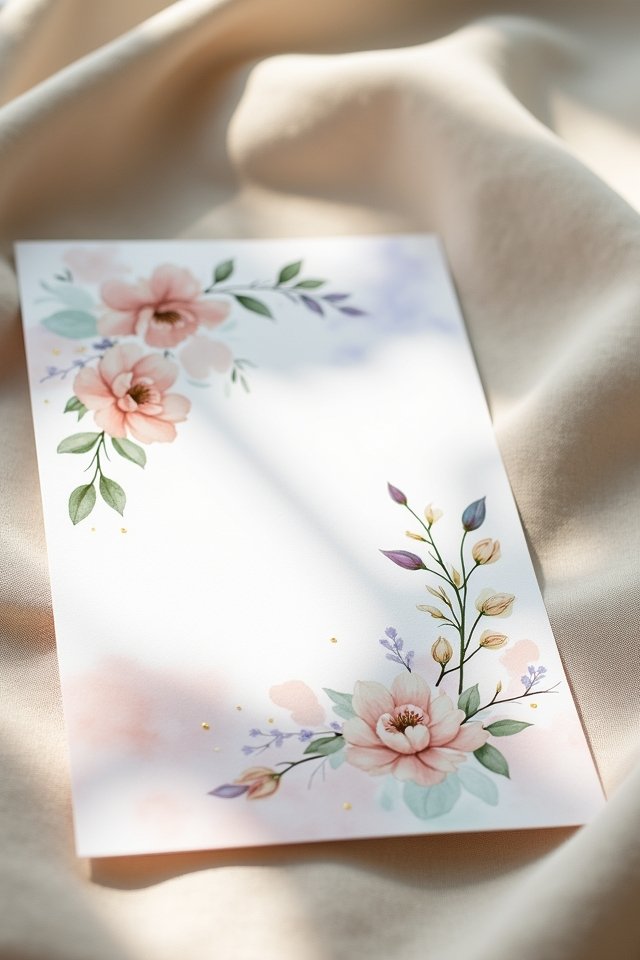 artistic watercolor wedding invitations