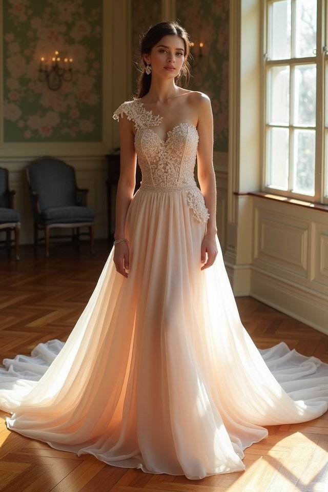 asymmetrical gown hemline trend