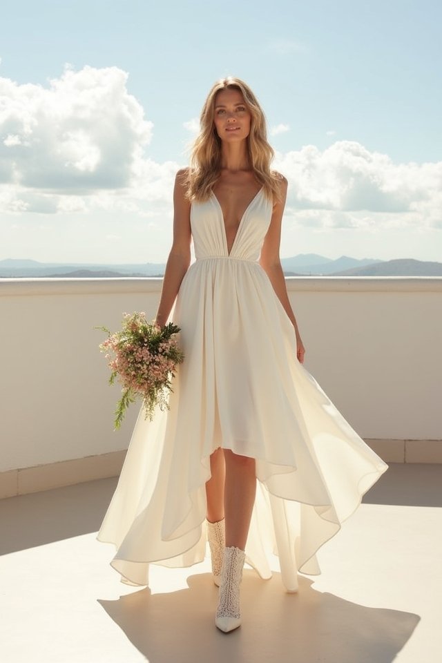 asymmetrical high low elegance