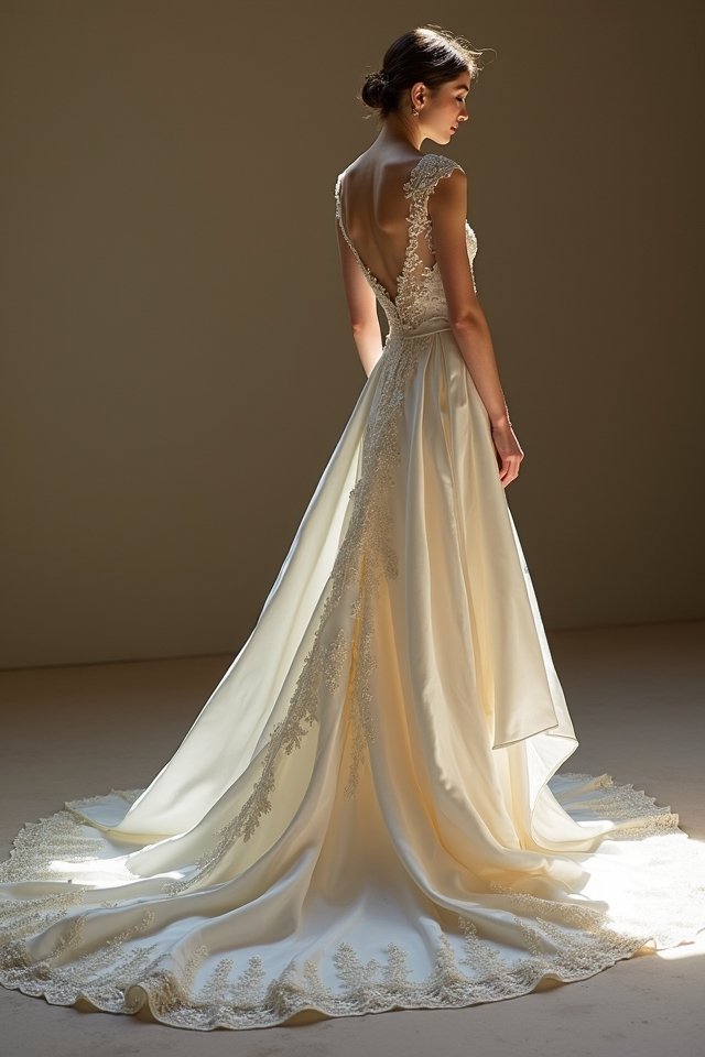 asymmetrical wedding dress elegance