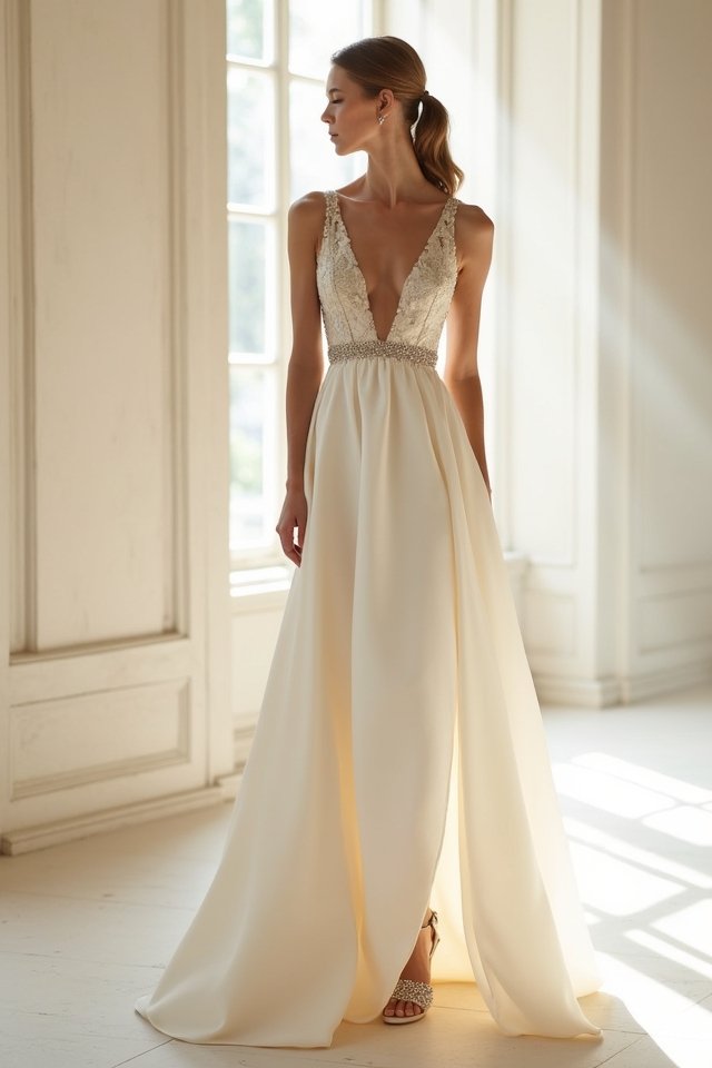 asymmetrical wedding dress styles