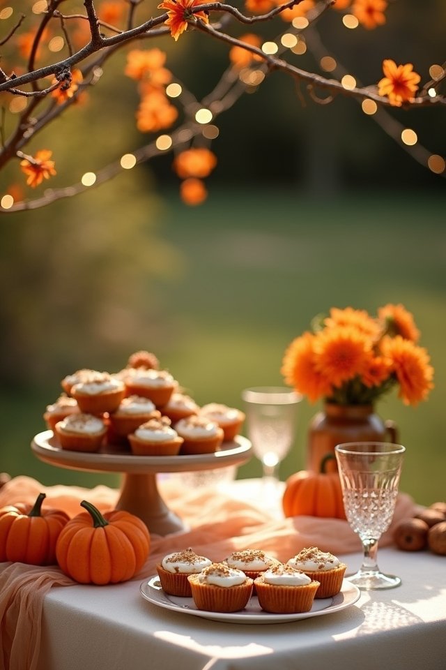 autumn dessert table display