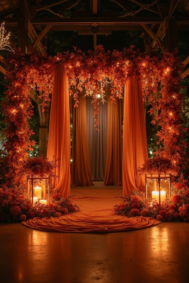 autumn inspired wedding backdrop ideas