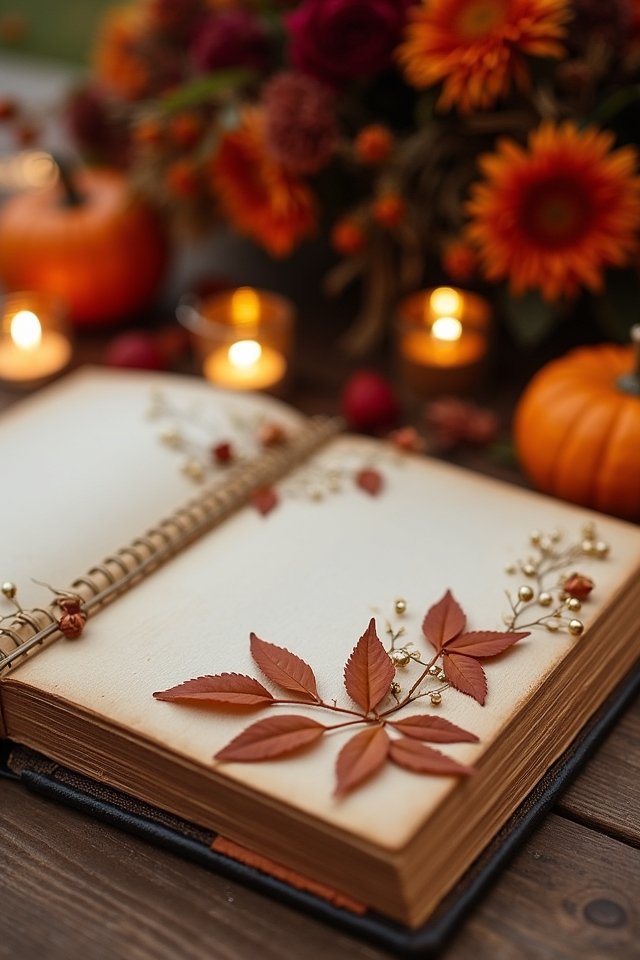 autumn themed guest book memories