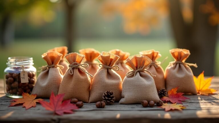 autumn themed wedding keepsakes