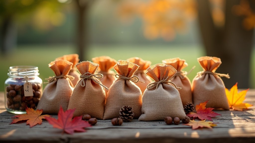 autumn themed wedding keepsakes