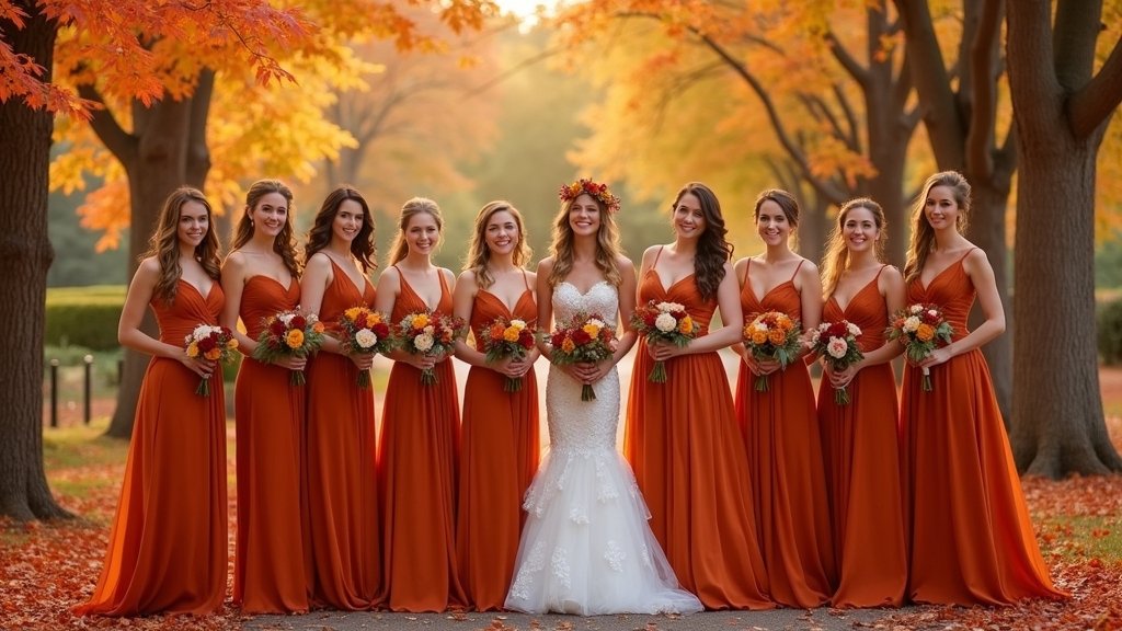 autumn wedding bridesmaids dresses