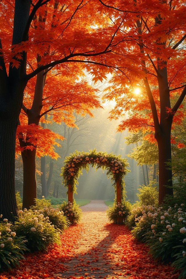 autumn wedding with maple