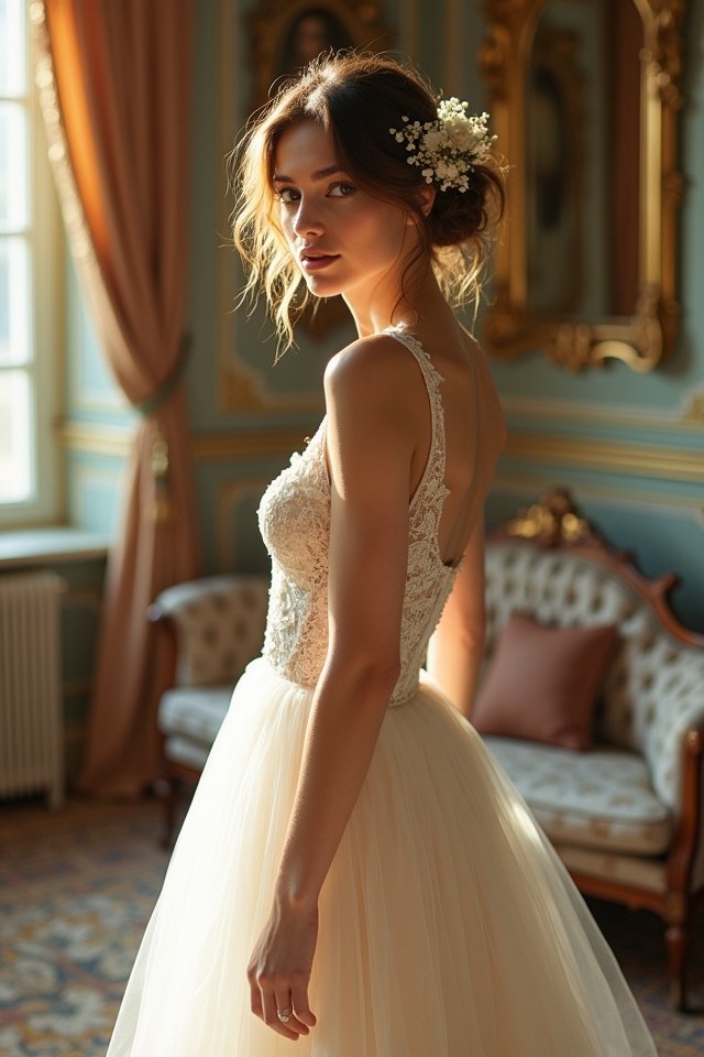 bardot inspired romantic bridal elegance