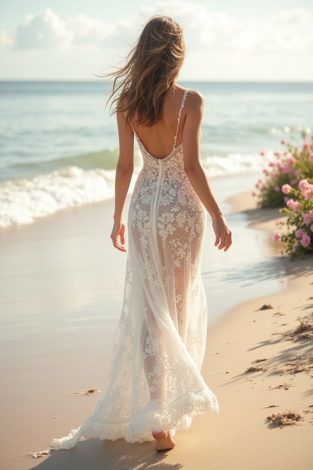 barefoot beach wedding outfits