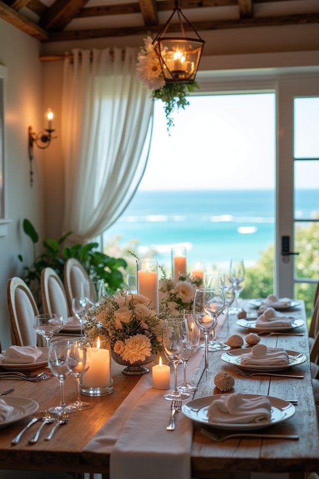 beachfront ceremony cozy cottages