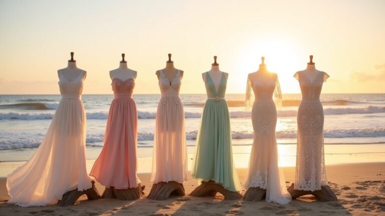 beachside elopement gown styles