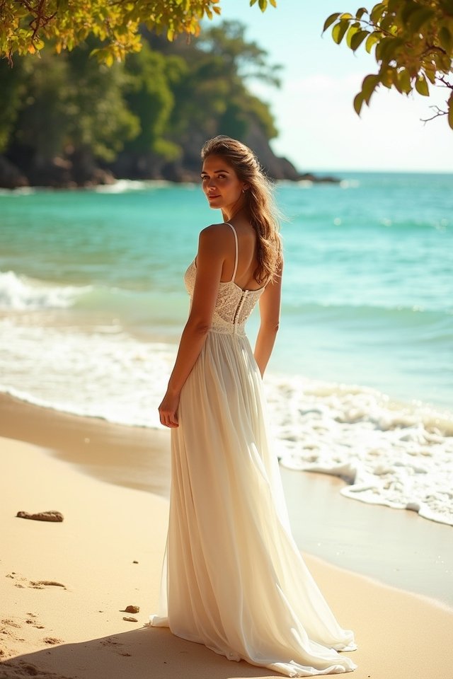 beachy halter neck elegance