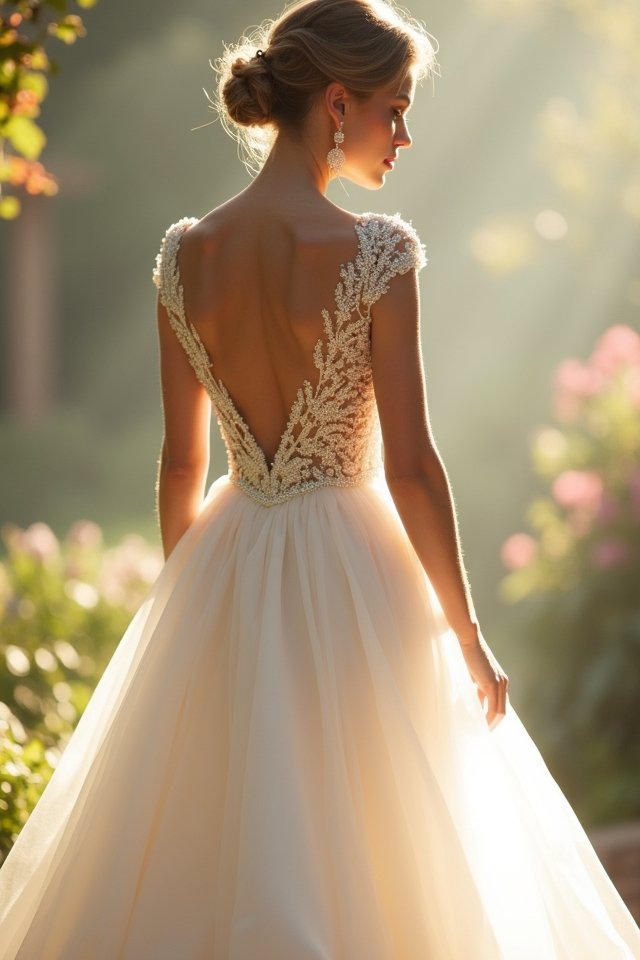 beaded cap sleeve elegance