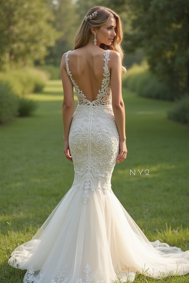 beaded gown with mermaid skirt