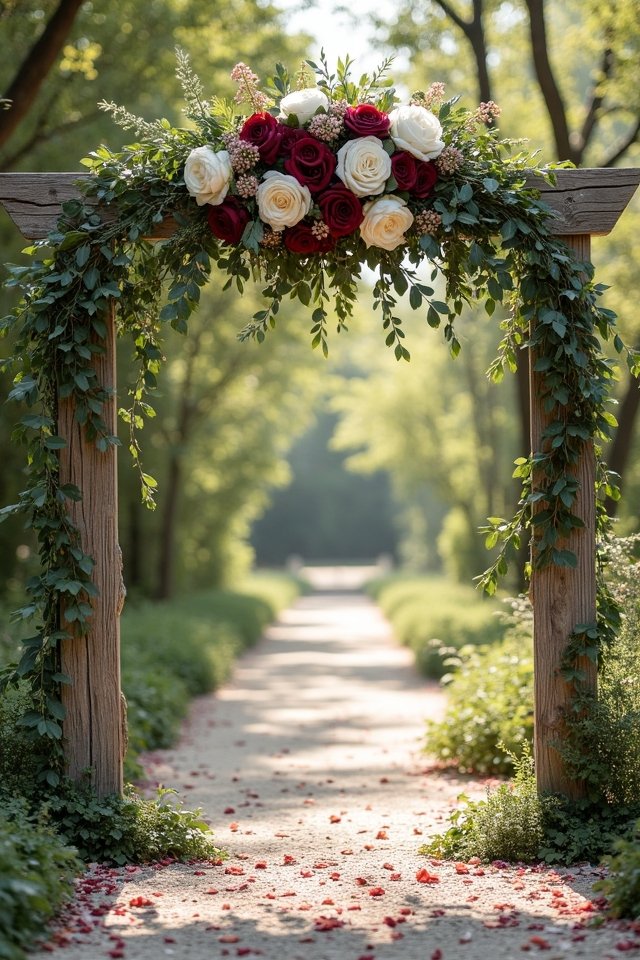 beautiful bouquets enhance backdrops