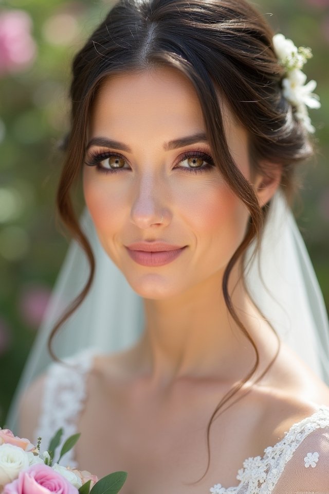 berry kissed wedding makeup elegance