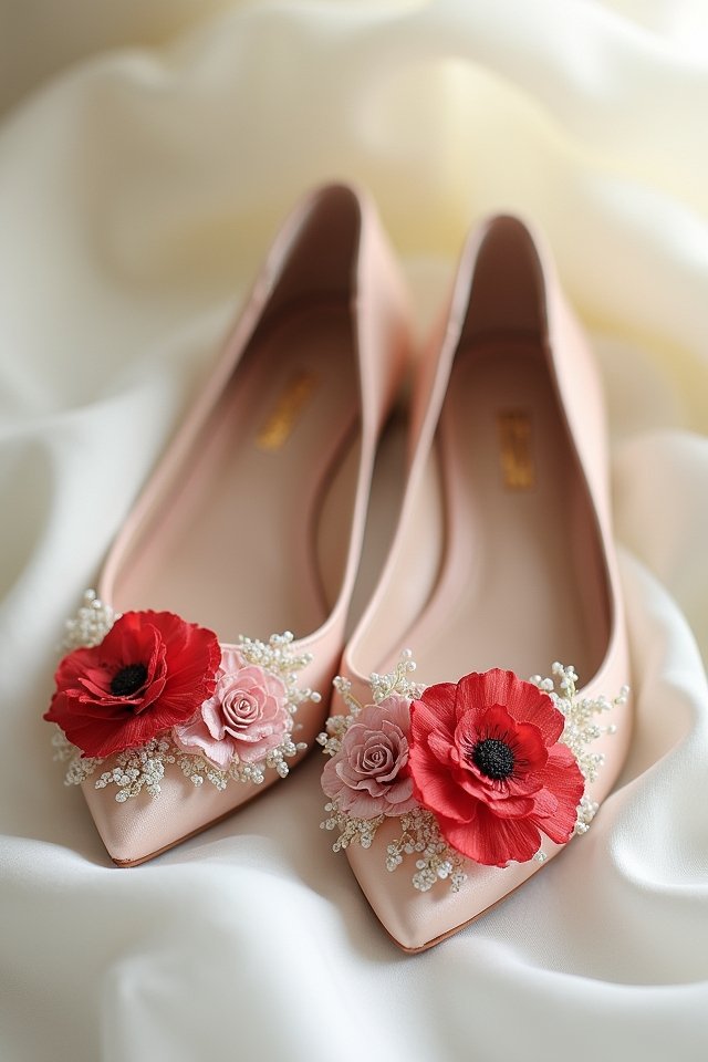 blooming floral appliqu shoes