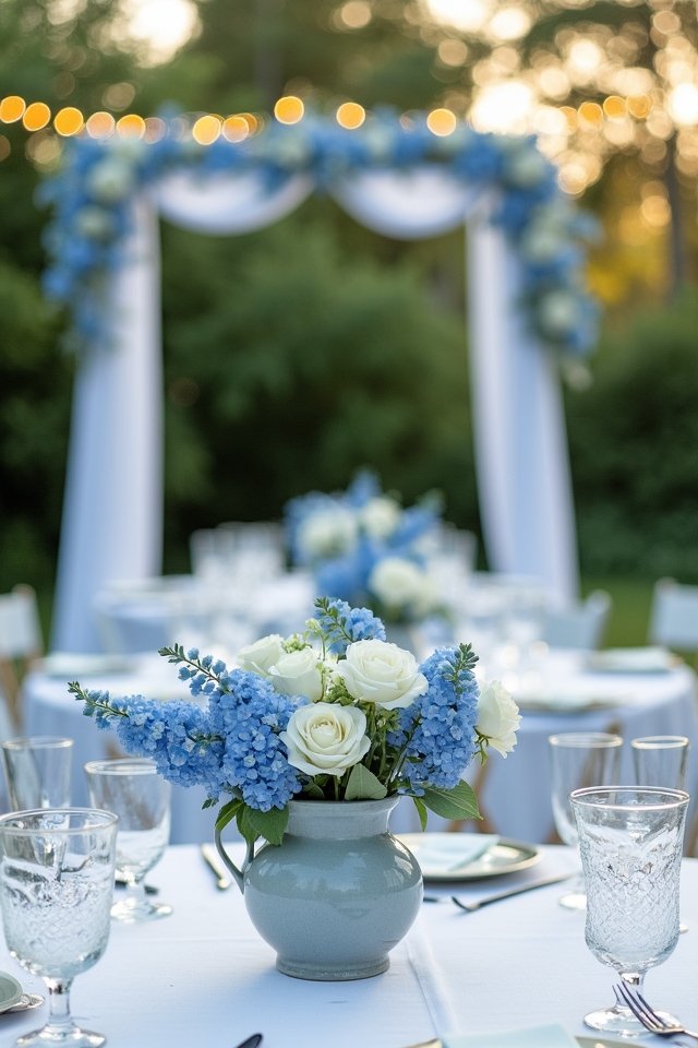 blue and white elegance