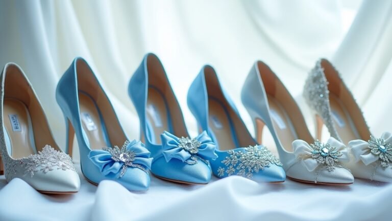 blue wedding heels selection