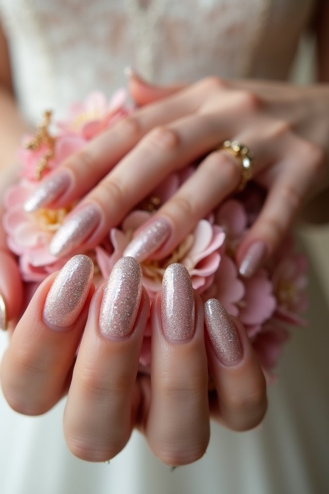 blush and rose gold ombre