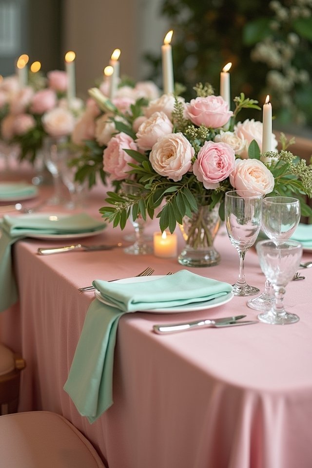blush pink mint green magic