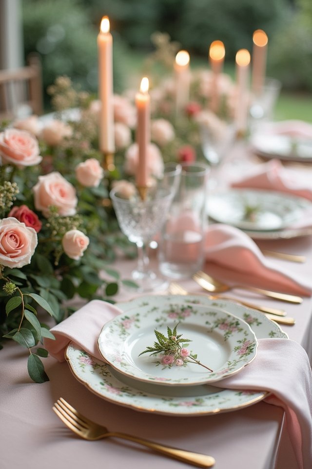 blush pink sage green elegance