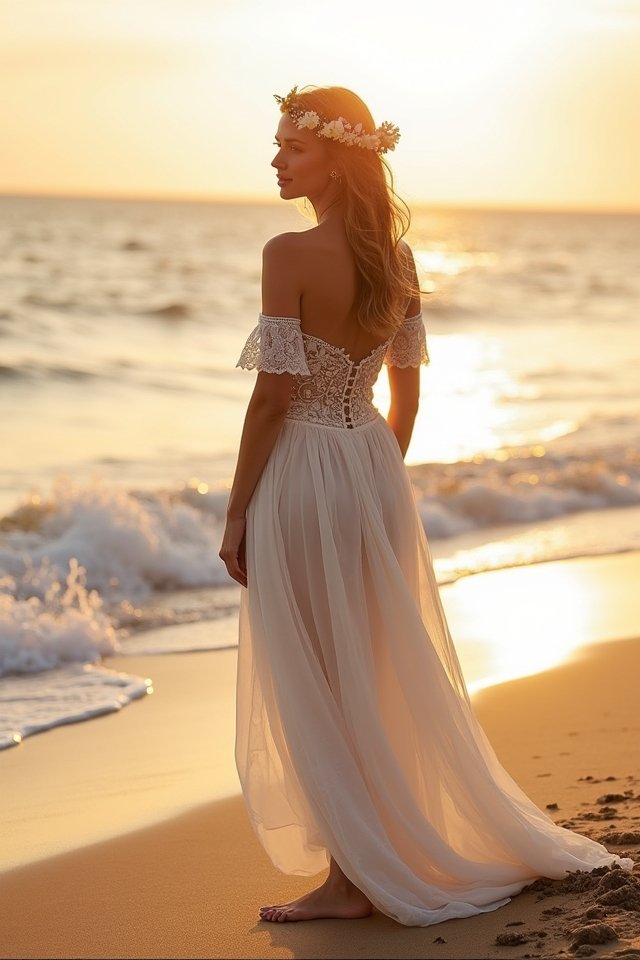 bohemian beach wedding elegance