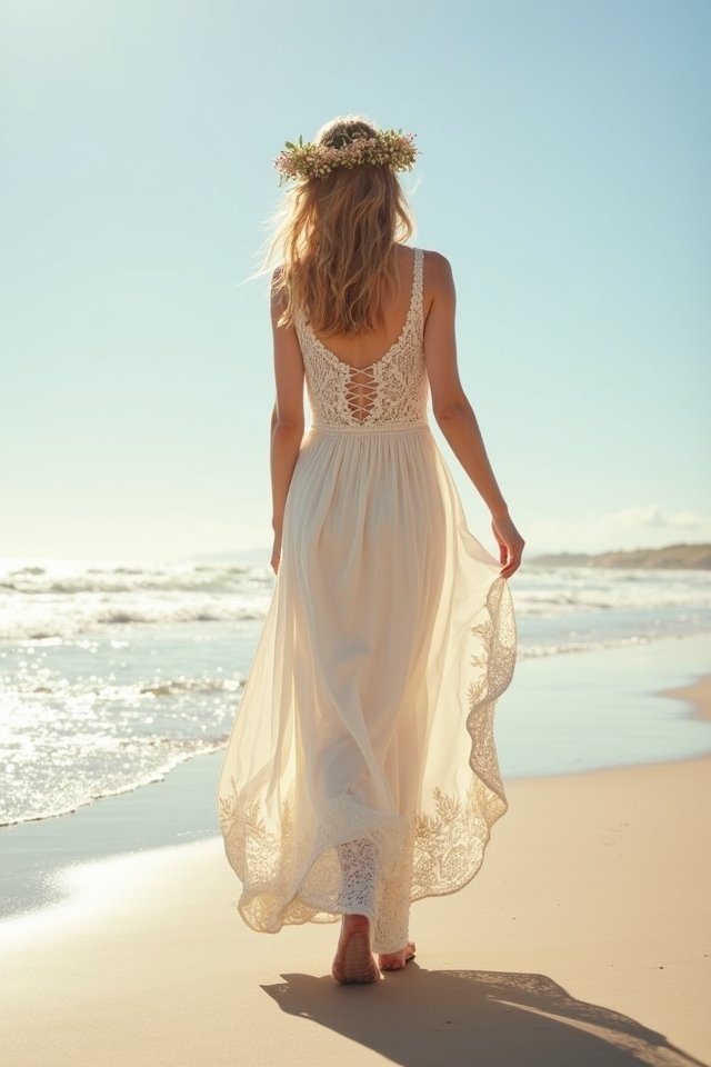 bohemian beach wedding elegance