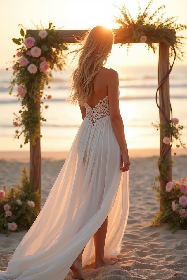 bohemian beach wedding gowns