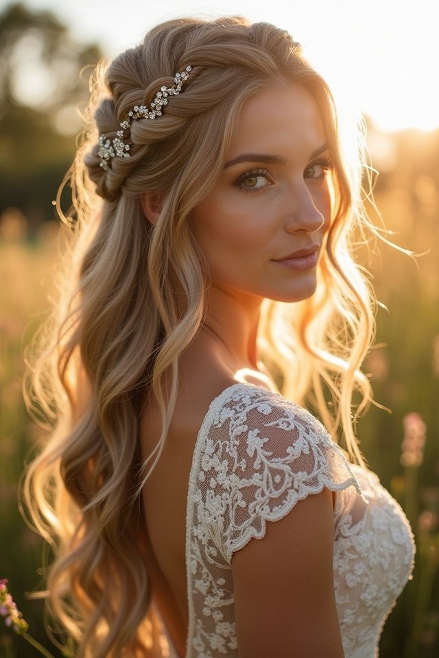 bohemian braid with tendrils