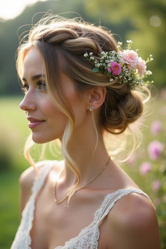 bohemian braided crown elegance