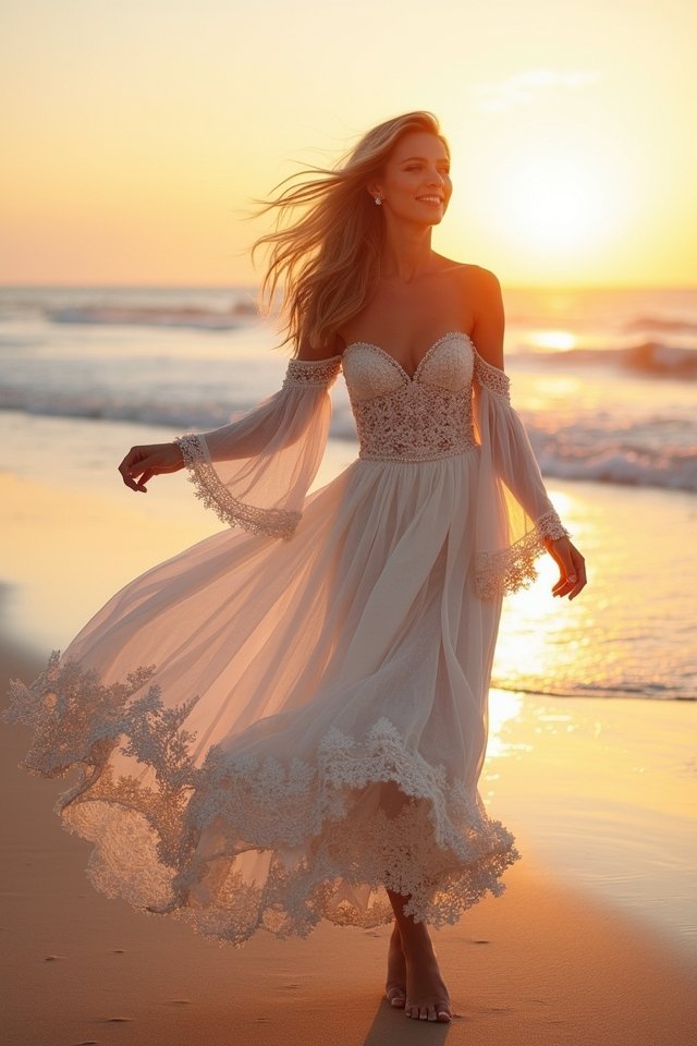 bohemian bridal beach attire