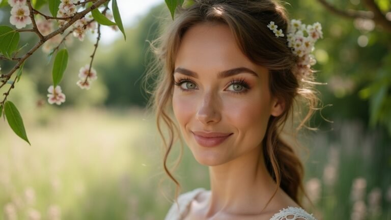 bohemian bridal natural makeup