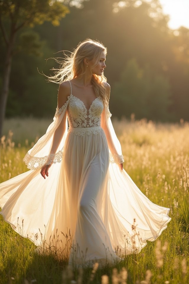 bohemian chic flutter dress