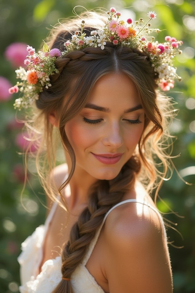 bohemian crown braid styles