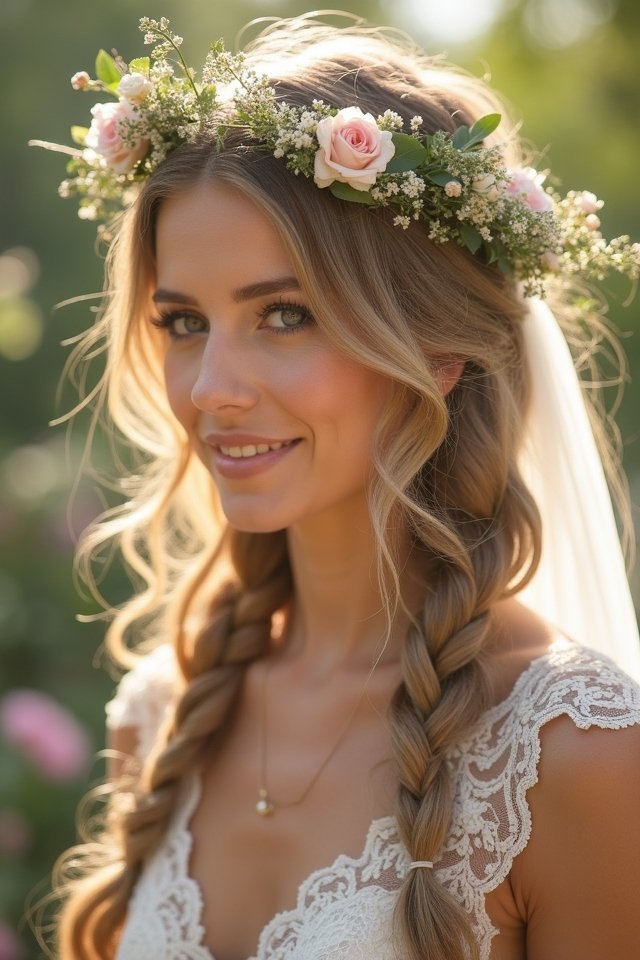 bohemian crown for brides
