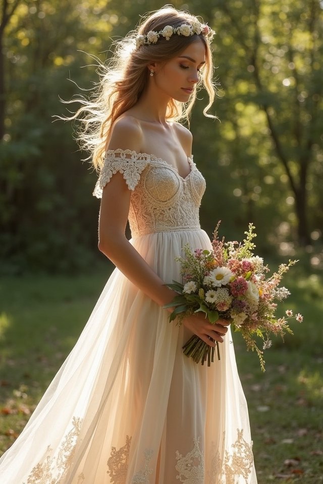 bohemian dream wedding attire
