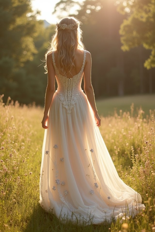 bohemian dress with corset