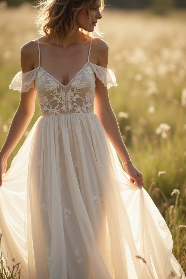 bohemian elegance with embroidery