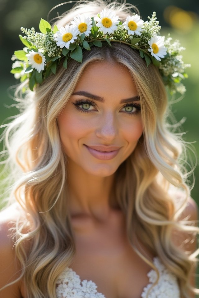 bohemian floral hair elegance