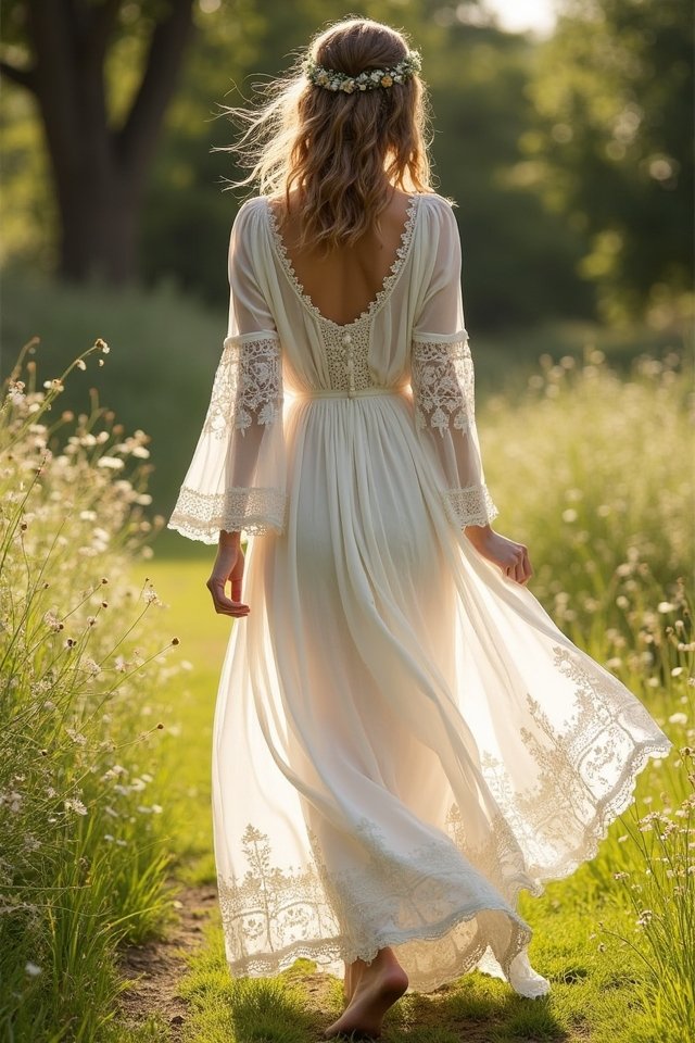 bohemian flowing maxi dress
