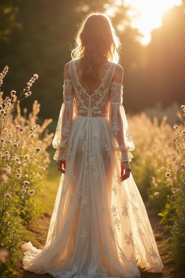 bohemian flowing sleeves elegance