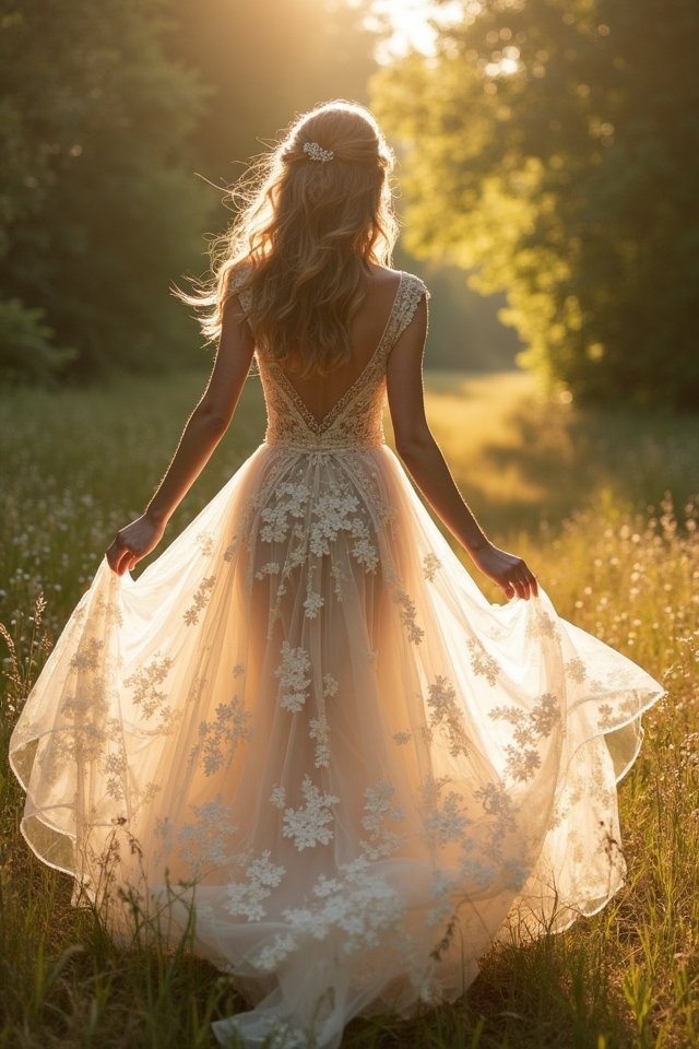 bohemian lace and tulle