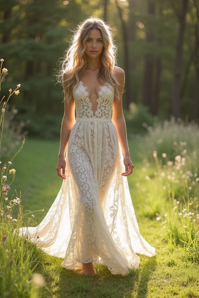 bohemian lace wedding elegance