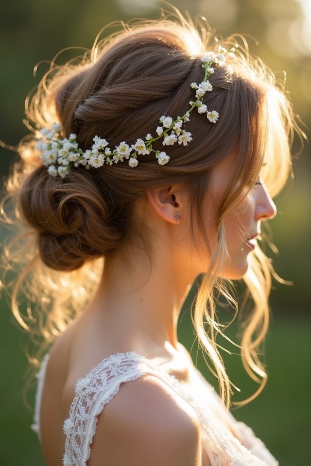bohemian messy updo tips